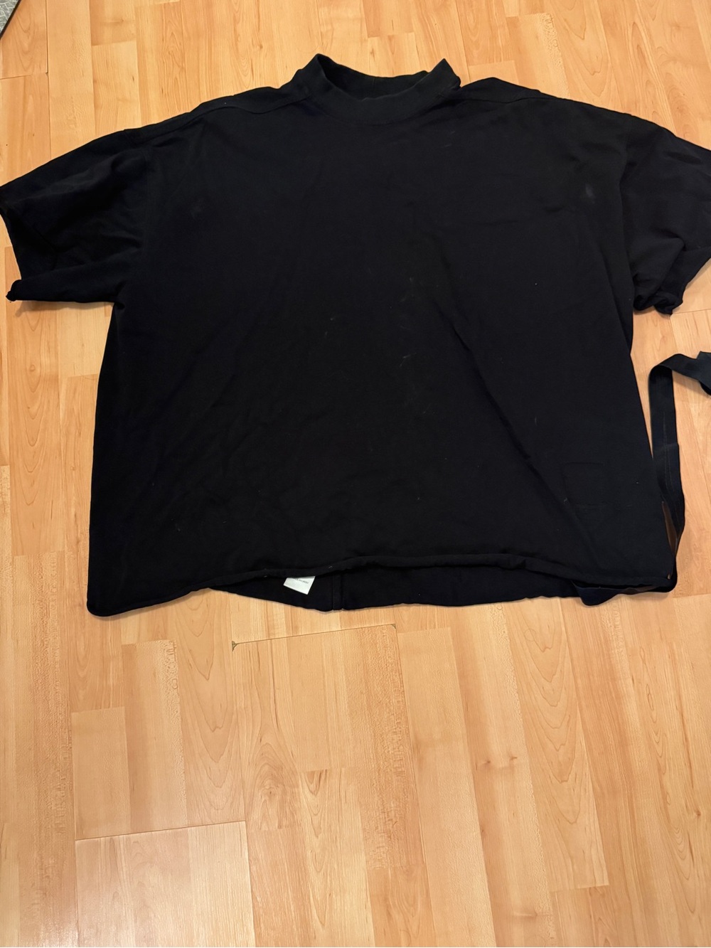 Rick Owens Black Oversized Short-Sleeve Tee
